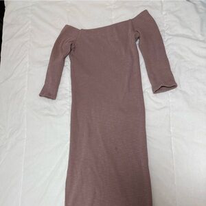 Zara Mauve Ribbed Knit dress